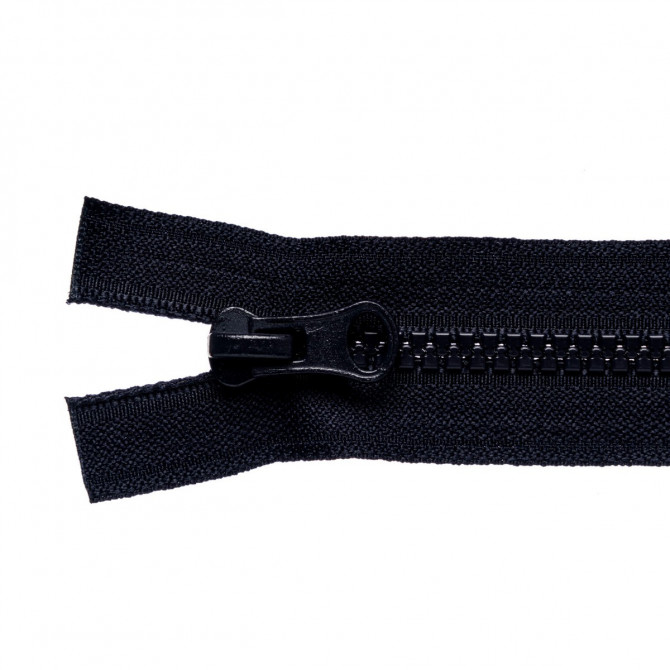 Plastic zipper 6mm, 2 sliders, open end, 70cm