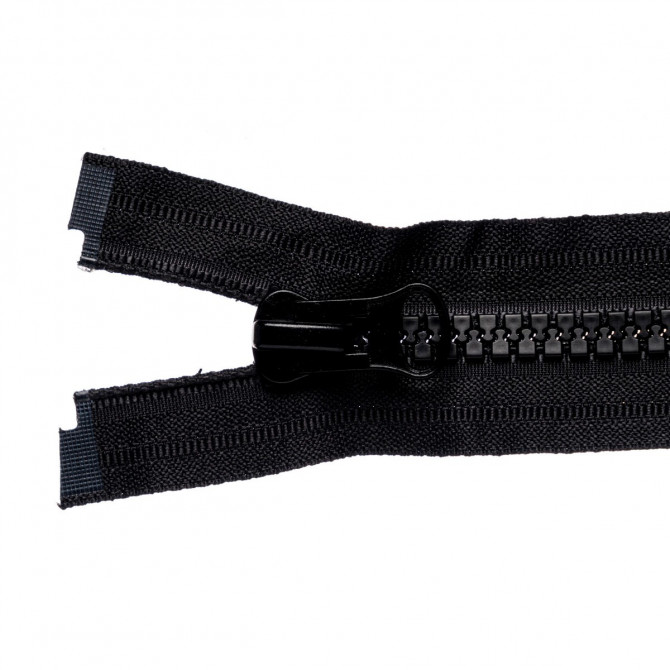 Plastic zipper 6mm, 1 slider, open end, 75cm
