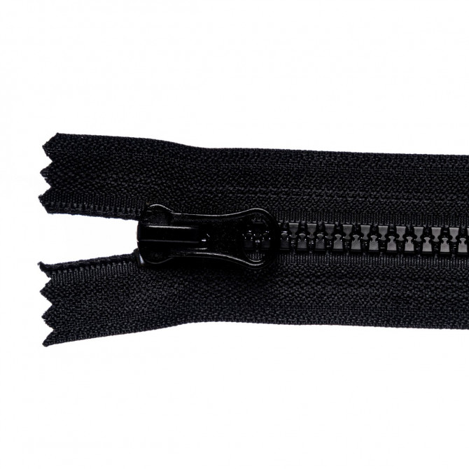 Plastic zipper 6mm, 2 sliders, open end, 80cm
