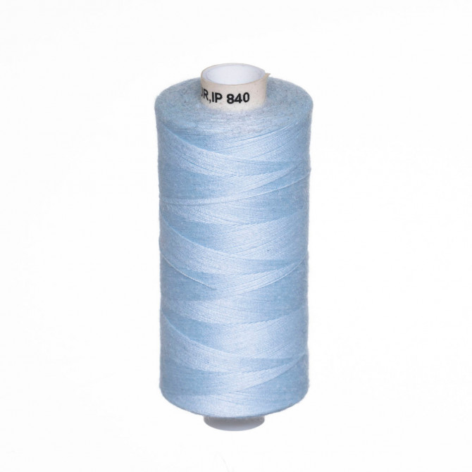 Швейная нить, 100% полиэстер, N120, 1000 м/катушка, (840) светло-синий ( упаковка 10 шт.)