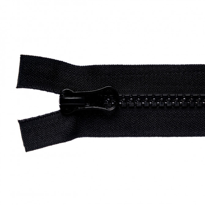 Plastic zipper 6mm, 2 sliders, open end, 75cm