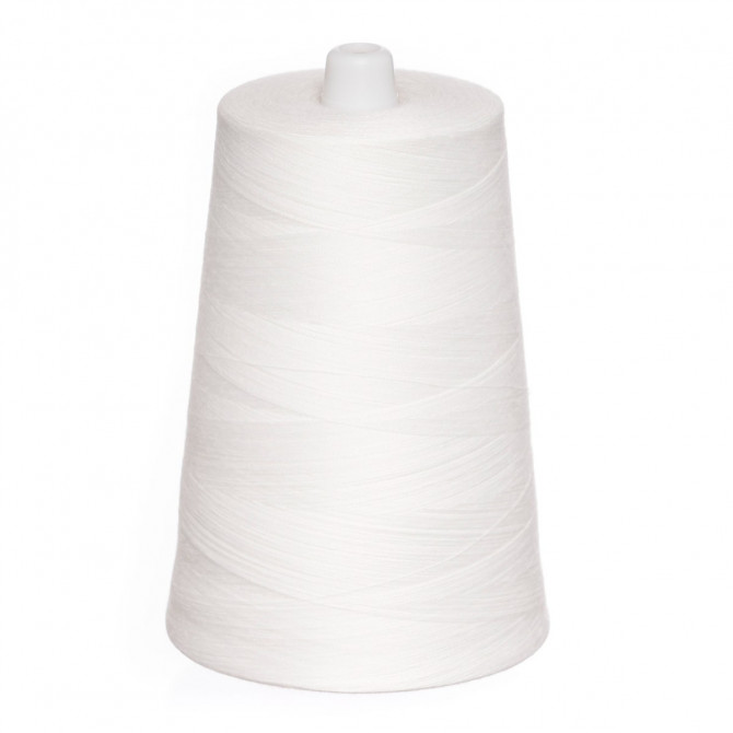 Embroidery lower  thread 100% polyester, 20000m/cone, (130-b) White