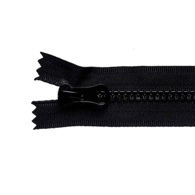 Plastic zipper 6mm, 2 sliders, close end, 20cm