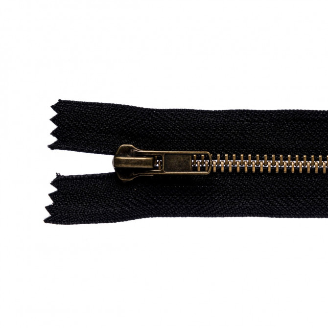 Metal zipper 6mm, 1 slider, closed end, 18cm