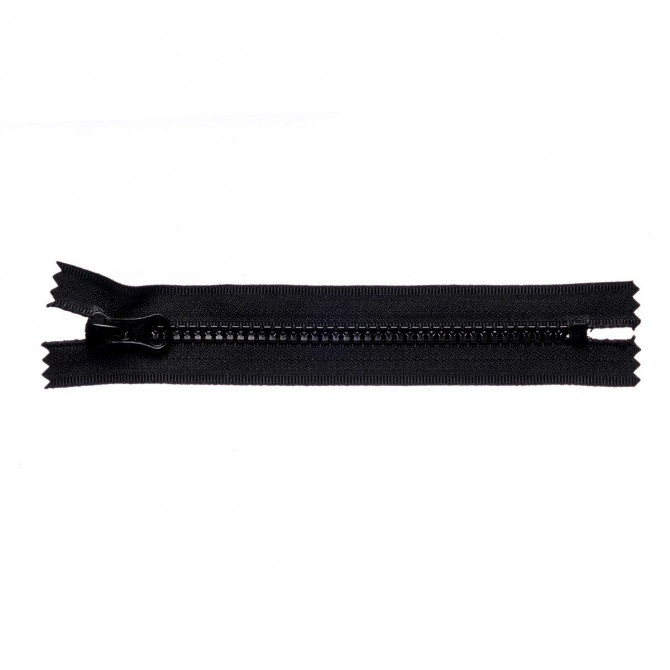 Plastic zipper 6mm, 2 sliders, close end, 16cm