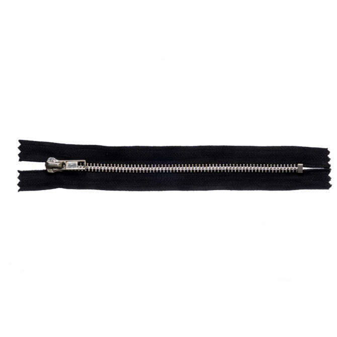 Metal zipper 4mm, 1 slider, closed end, 22cm