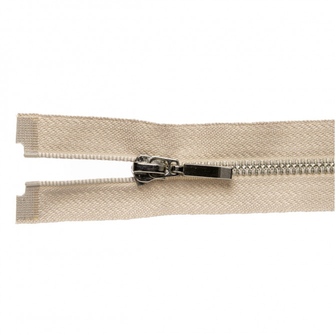 Metal zipper 4mm, 1 slider, open end, 55cm